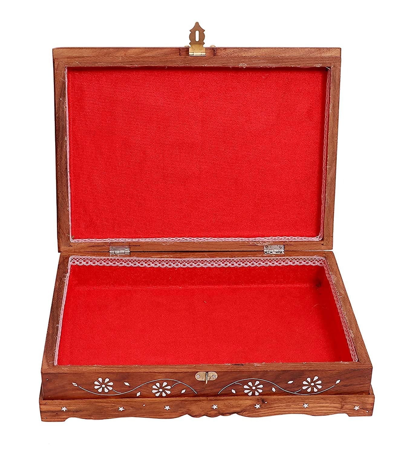 Sheesham Wooden Handmade White Inaly Work Quran/bibal/Geeta Box Stand